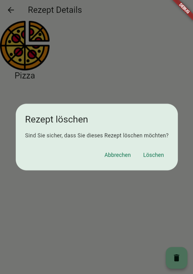 Rezept löschen