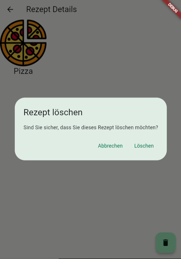 Rezept löschen