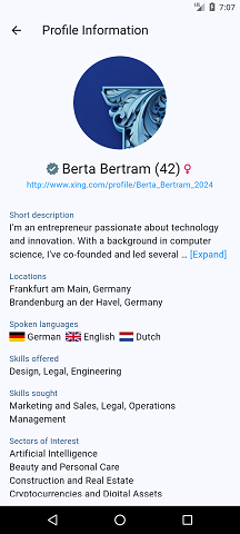 User profile